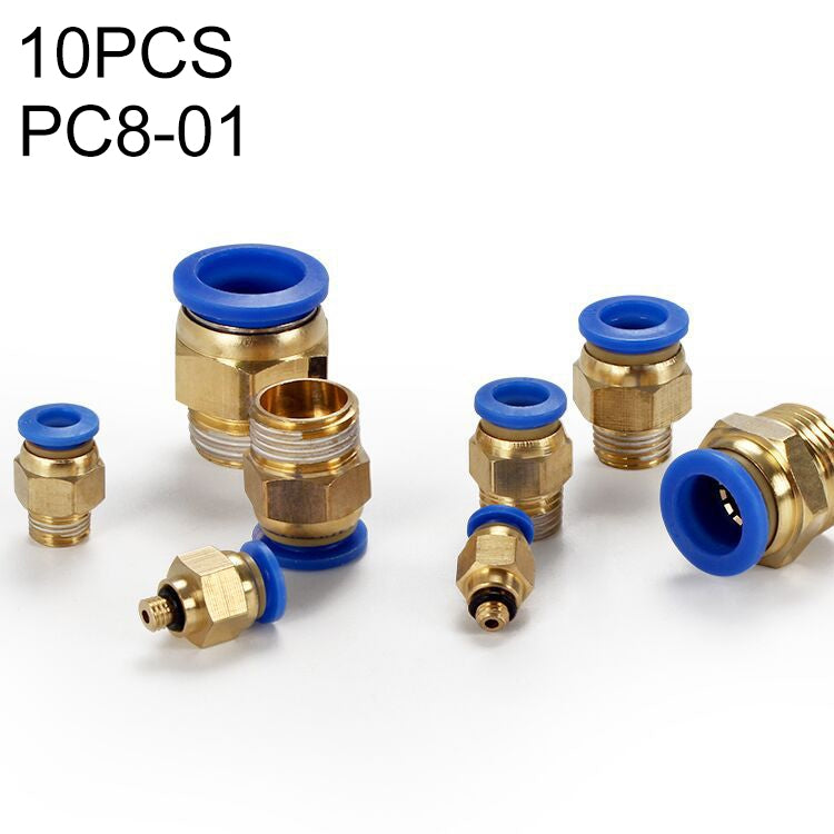 PC8-01 LAIZE 10pcs Raccord rapide pneumatique droit mâle PC