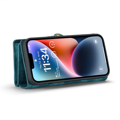 For iPhone 14 Plus CaseMe 008 Detachable Multifunctional Leather Phone Case(Blue)