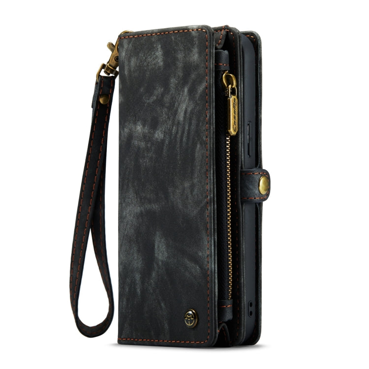 Pour iPhone 14 Plus Étui portefeuille en cuir multifonctionnel détachable CaseMe 008 (Noir)