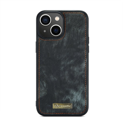 Pour iPhone 14 Plus Étui portefeuille en cuir multifonctionnel détachable CaseMe 008 (Noir)