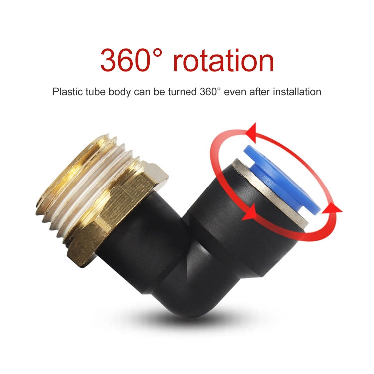 PL16-03 LAIZE Male Thread Elbow Pneumatic Quick Fitting Connector