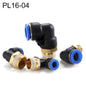 PL16-04 LAIZE Male Thread Elbow Pneumatic Quick Fitting Connector
