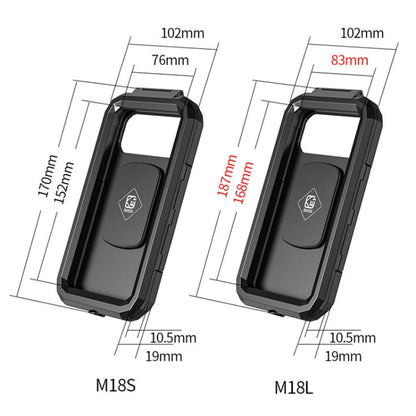 Kewig M18L-QD Motorcycle / Bicycle Waterproof Quick Release Mobile Phone Holder