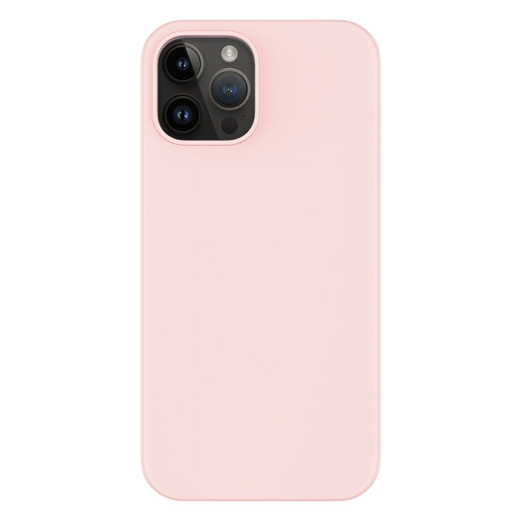 For iPhone 14 Pro Mutural Yuemu Series Liquid Silicone Microfiber Case(Pink)