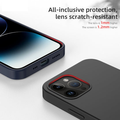 For iPhone 14 Pro Mutural Yuemu Series Liquid Silicone Microfiber Case(Pink)