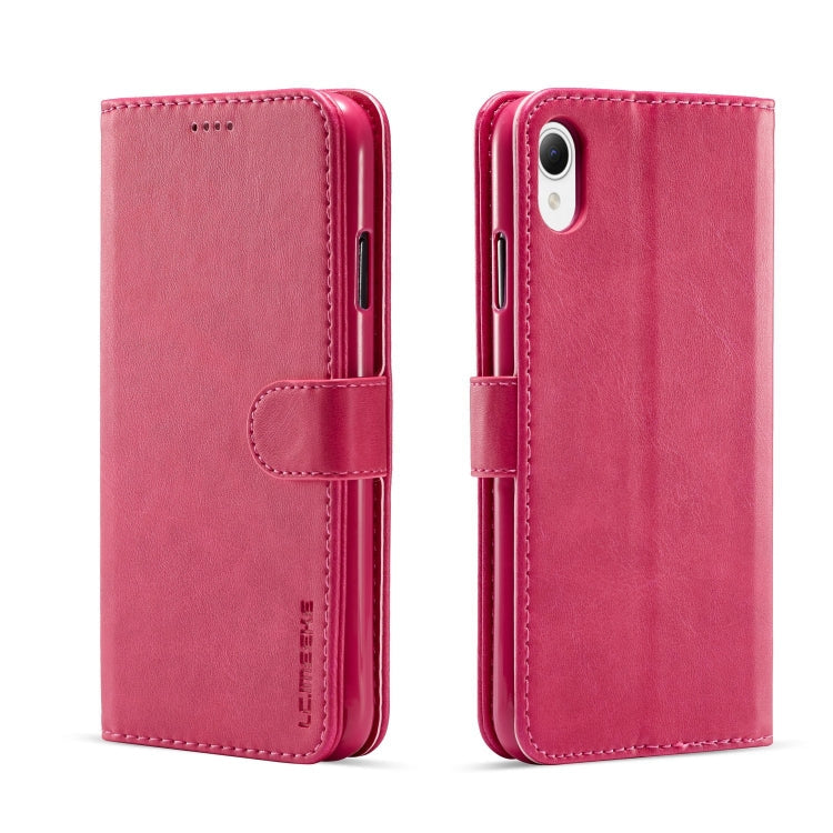 For Samsung Galaxy A23e LC.IMEEKE Calf Texture Leather Phone Case(Red)