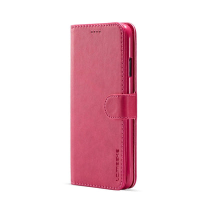 For Samsung Galaxy A23e LC.IMEEKE Calf Texture Leather Phone Case(Red)