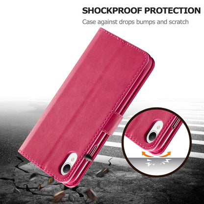 For Samsung Galaxy A23e LC.IMEEKE Calf Texture Leather Phone Case(Red)