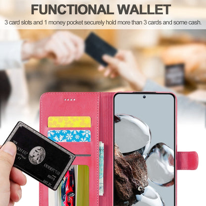 For Xiaomi 12T / 12T Pro LC.IMEEKE Calf Texture Leather Phone Case(Red)