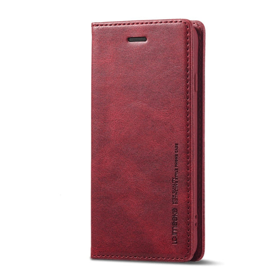For iPhone SE 2022 / SE 2020 / 8 / 7 LC.IMEEKE RFID Anti-theft Leather Phone Case(Red)