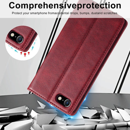 For iPhone SE 2022 / SE 2020 / 8 / 7 LC.IMEEKE RFID Anti-theft Leather Phone Case(Red)