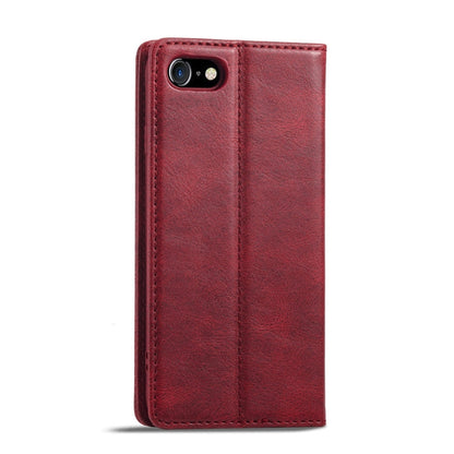For iPhone 8 Plus / 7 Plus LC.IMEEKE RFID Anti-theft Leather Phone Case(Red)