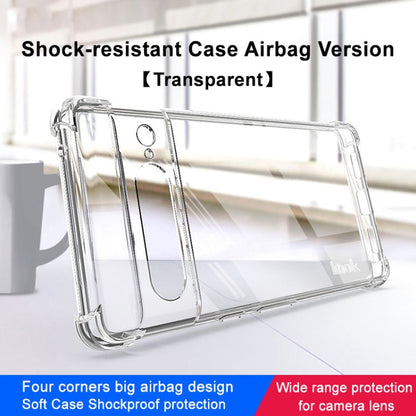 For Google Pixel 7 imak Shockproof Airbag TPU Phone Case(Transparent)