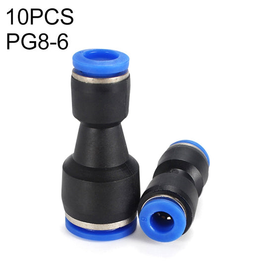 PG8-6 RACCORD RAPIDE PNEUMATIQUE DROIT RÉDUCTEUR 10pcs