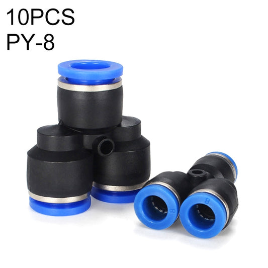 PY-8 RACCORD RAPIDE PNEUMATIQUE EN T RÉDUCTEUR PLASTIQUE TYPE Y 10 PIÈCES