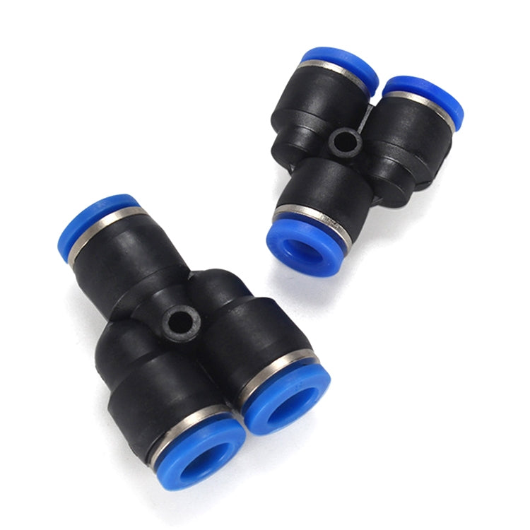 PY-12 LAIZE 10 pcs connecteur rapide pneumatique réducteur en T en plastique de type Y