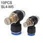 SL4-M5 LAIZE 2pcs Throttle Valve Quick Fitting Pneumatic Connector
