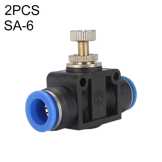 SA-6 LAIZE Raccord rapide pneumatique de vanne d'accélérateur de tuyau 2pcs