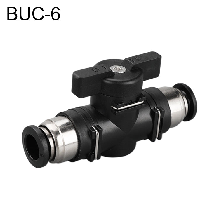 BUC-6 LAIZE Vanne manuelle Raccord rapide pneumatique