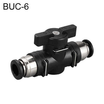 BUC-6 LAIZE Vanne manuelle Raccord rapide pneumatique