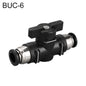 BUC-6 LAIZE Vanne manuelle Raccord rapide pneumatique