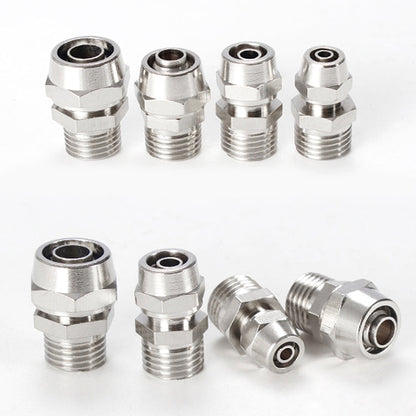 PC6-02 LAIZE 10pcs Nickel Plated Copper Pneumatic Quick Fitting Connector