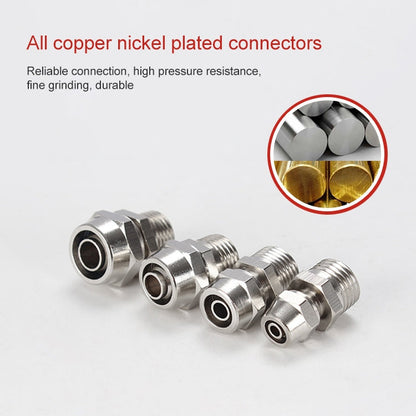 PC6-02 LAIZE 10pcs Nickel Plated Copper Pneumatic Quick Fitting Connector