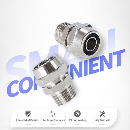 PC10-04 LAIZE 2pcs Nickel Plated Copper Pneumatic Quick Fitting Connector