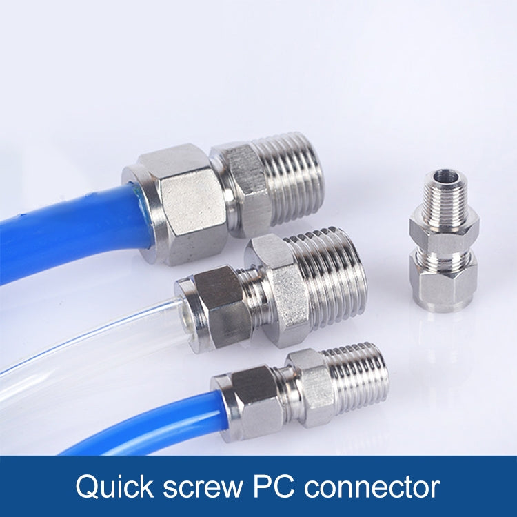 PC12-04 LAIZE 2pcs Nickel Plated Copper Pneumatic Quick Fitting Connector