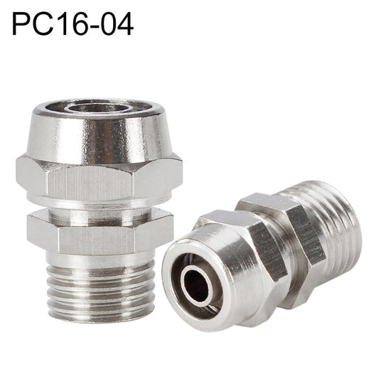Raccord rapide pneumatique en cuivre nickelé PC16-04 LAIZE