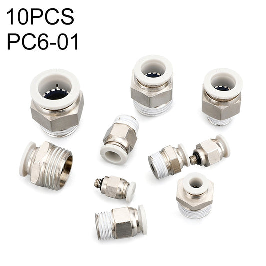 PC6-01 LAIZE 10 pcs Connecteur rapide pneumatique droit PC