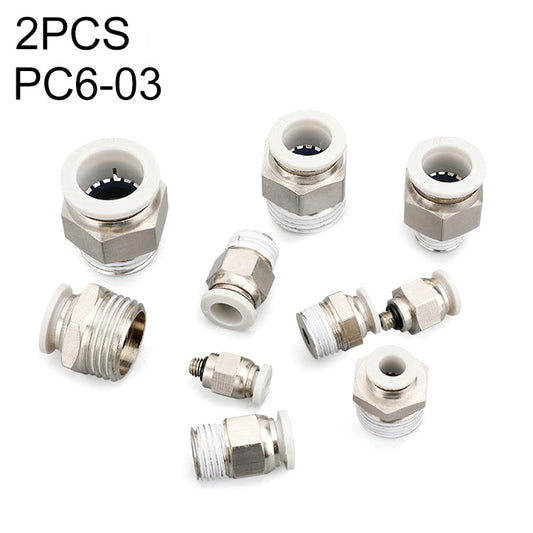PC6-03 LAIZE Raccord rapide pneumatique droit 2pcs PC