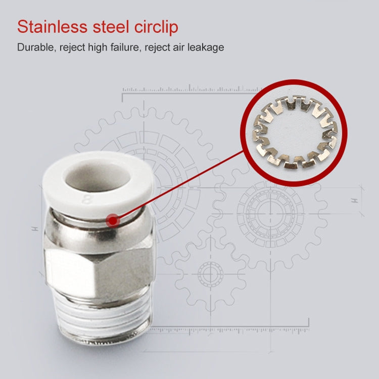 PC6-04 LAIZE PC Straight Pneumatic Quick Fitting Connector
