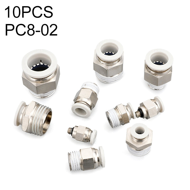 PC8-02 LAIZE 10pcs PC Straight Pneumatic Quick Fitting Connector