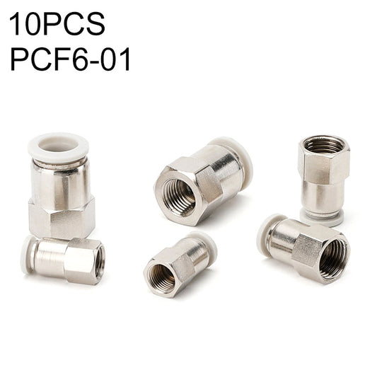 PCF6-01 LAIZE 10pcs Raccord rapide pneumatique droit filetage femelle