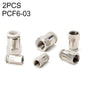 PCF6-03 LAIZE 2pcsFemale Thread Straight Pneumatic Quick Fitting Connector