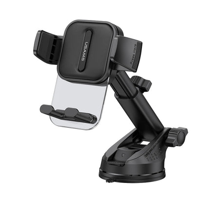 USAMS US-ZJ072 Car Center Console Retractable Transparent Holder(Black)