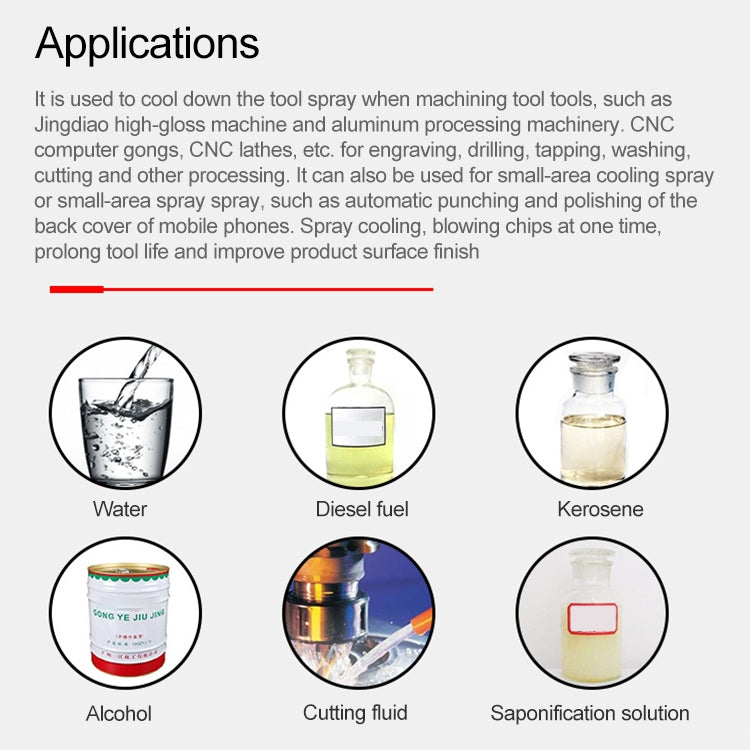 LAIZE CNC Lathe Mist Coolant Lubrication Spray Engraving Machine Cooling Sprayer With Magnetic Base