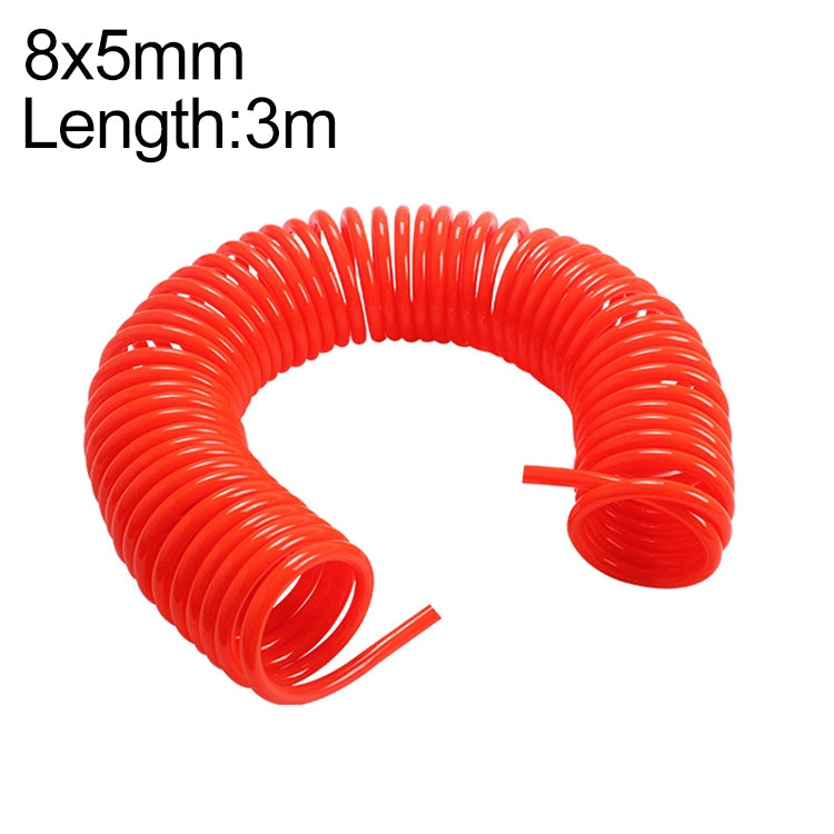 LAIZE Compresseur d'air Tuyau souple en PU en spirale sans raccord, Spécification: 8x5mm, 3m