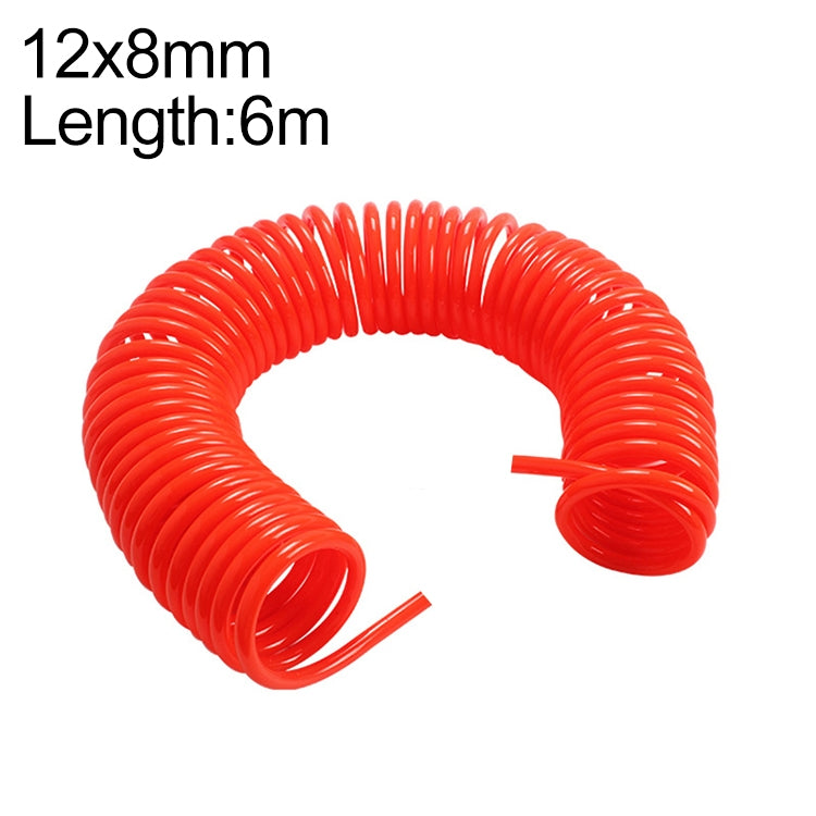 LAIZE Compresseur d'air Tuyau de ressort flexible en PU sans connecteur, Spécification : 12x8mm, 6m