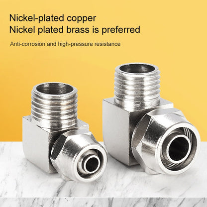 PL4-M5 LAIZE Nickel Plated Copper Trachea Quick Fitting Lock Female Connector