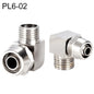 PL6-02 LAIZE Nickel Plated Copper Trachea Quick Fitting Lock Female Connector