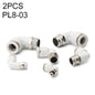 PL8-03 LAIZE 2pcs PL Elbow Pneumatic Quick Fitting Connector