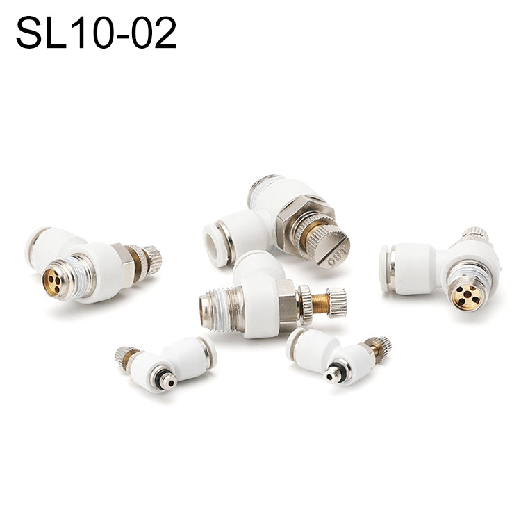 SL10-02 Raccord rapide pneumatique coudé de régulation de débit SL