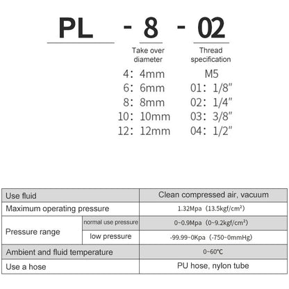 PL6-02 LAIZE Nickel Plated Copper Trachea Quick Fitting Twist Swivel Elbow Lock Female Connector