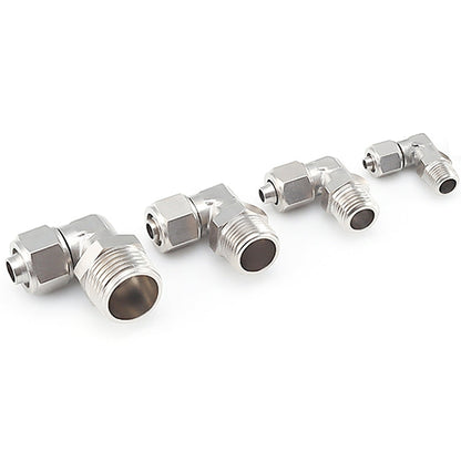 PL6-03 LAIZE Raccord rapide coudé pivotant nickelé en cuivre pour trachée Raccord femelle à verrouillage