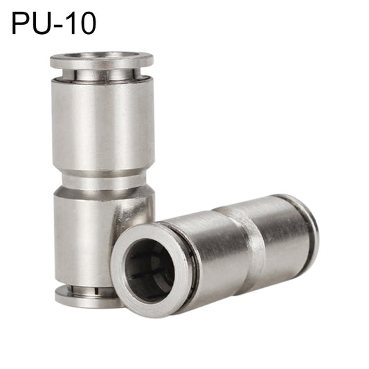 Raccord rapide pneumatique droit en cuivre nickelé PU-10 LAIZE