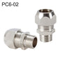 PC6-02 Raccord rapide droit pneumatique réducteur en cuivre nickelé LAIZE