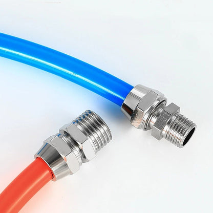 PC6-02 Raccord rapide droit pneumatique réducteur en cuivre nickelé LAIZE