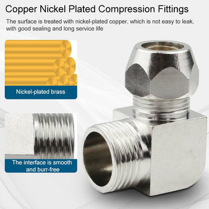 PL8-01 LAIZE Nickel Plated Copper Reducer Elbow Pneumatic Quick Fitting Connector
